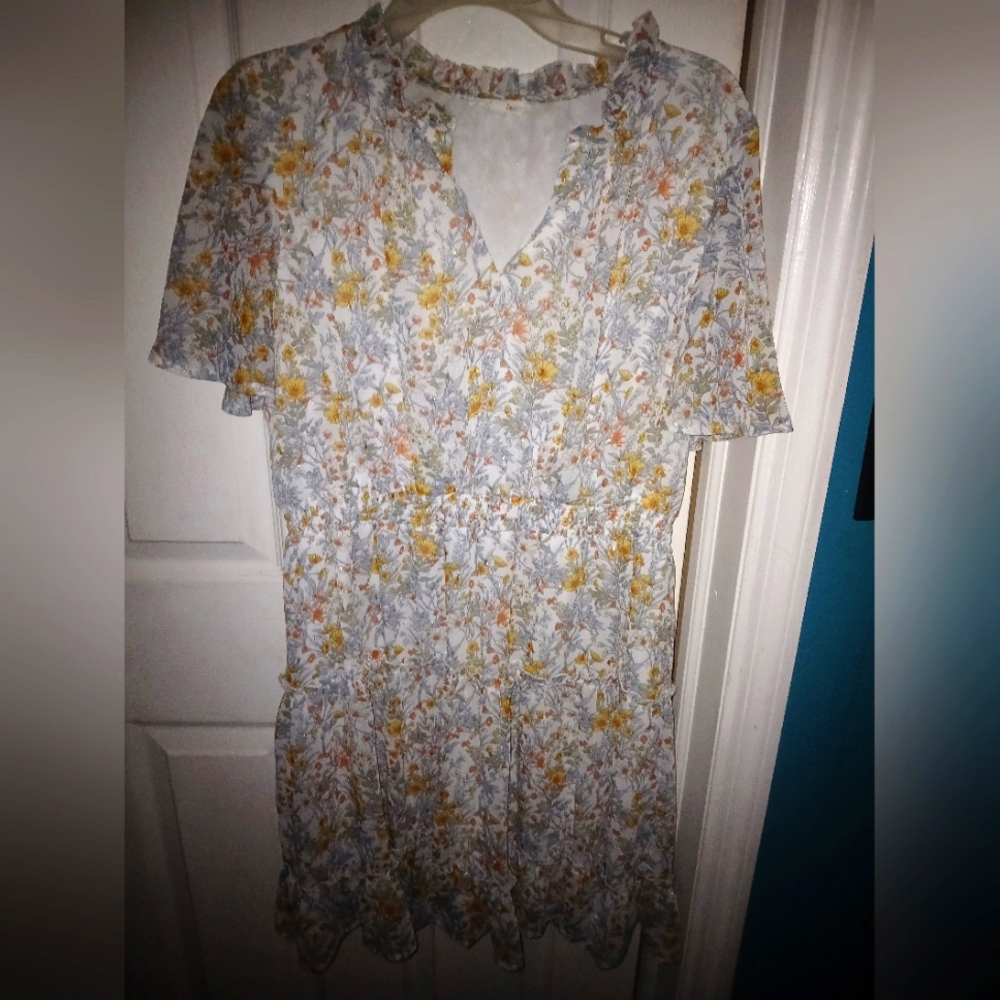 Blu Pepper Floral Print Dress. Very Cuye Size L